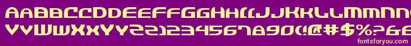 JannisariesExpanded Font – Yellow Fonts on Purple Background