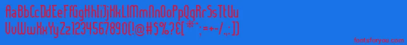 Ladyic ffy Font – Red Fonts on Blue Background