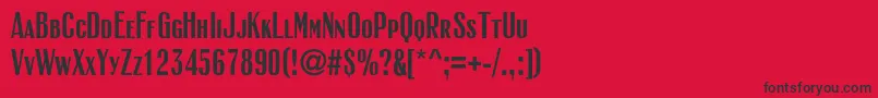 Rubricasmallcapsc Font – Black Fonts on Red Background