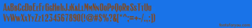 Rubricasmallcapsc Font – Brown Fonts on Blue Background