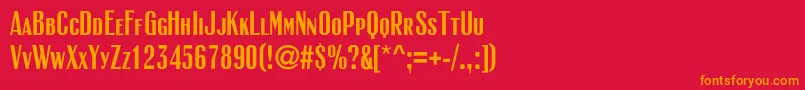 Rubricasmallcapsc Font – Orange Fonts on Red Background