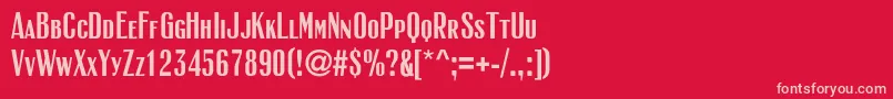 Rubricasmallcapsc Font – Pink Fonts on Red Background
