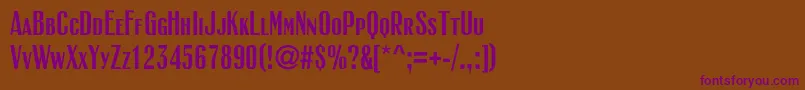 Rubricasmallcapsc Font – Purple Fonts on Brown Background