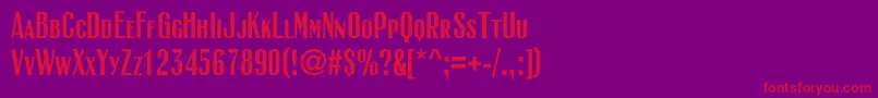 Rubricasmallcapsc Font – Red Fonts on Purple Background