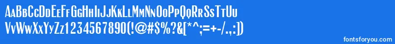 Шрифт Rubricasmallcapsc – белые шрифты на синем фоне