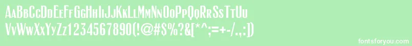 Rubricasmallcapsc Font – White Fonts on Green Background