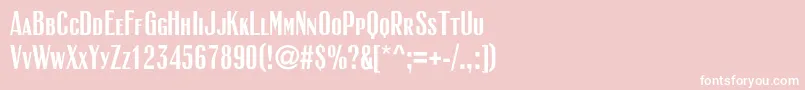 Rubricasmallcapsc Font – White Fonts on Pink Background