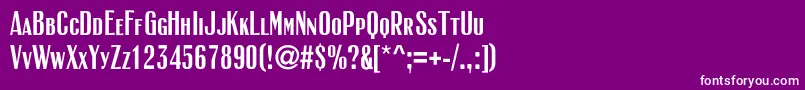 Fonte Rubricasmallcapsc – fontes brancas em um fundo violeta
