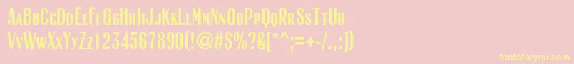 Rubricasmallcapsc Font – Yellow Fonts on Pink Background