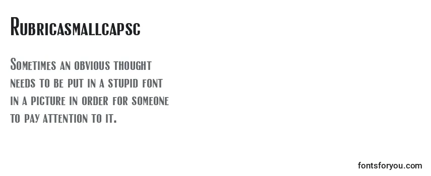 Rubricasmallcapsc Font