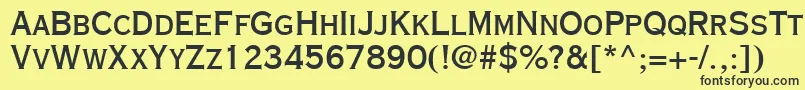 CopperplateGothicLtThirtyAb Font – Black Fonts on Yellow Background