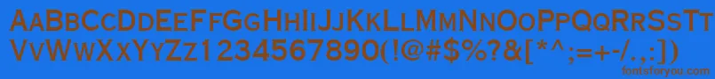 CopperplateGothicLtThirtyAb Font – Brown Fonts on Blue Background