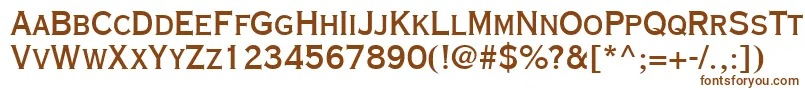 CopperplateGothicLtThirtyAb Font – Brown Fonts on White Background