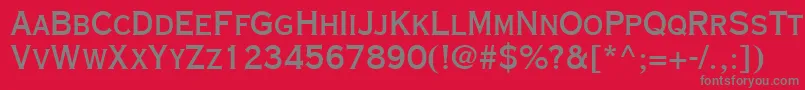 CopperplateGothicLtThirtyAb Font – Gray Fonts on Red Background
