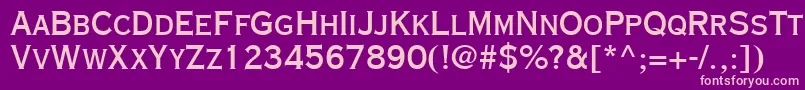 CopperplateGothicLtThirtyAb Font – Pink Fonts on Purple Background