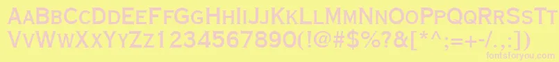 CopperplateGothicLtThirtyAb Font – Pink Fonts on Yellow Background