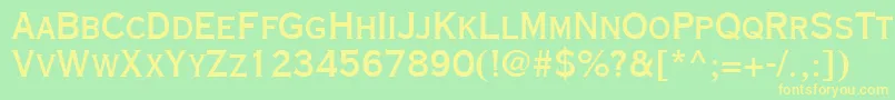 CopperplateGothicLtThirtyAb Font – Yellow Fonts on Green Background