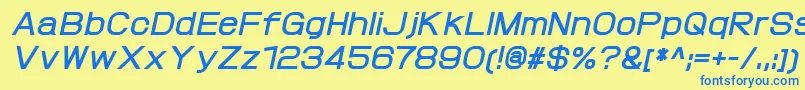 ProtofetBolditalic Font – Blue Fonts on Yellow Background