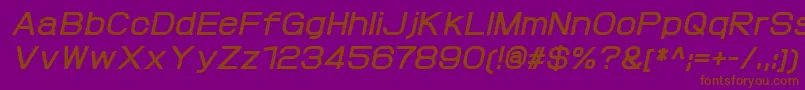 Шрифт ProtofetBolditalic – коричневые шрифты на фиолетовом фоне