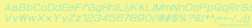 ProtofetBolditalic Font – Green Fonts on Yellow Background