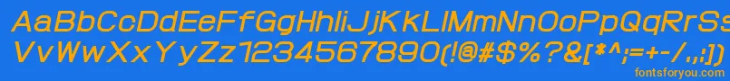 ProtofetBolditalic Font – Orange Fonts on Blue Background