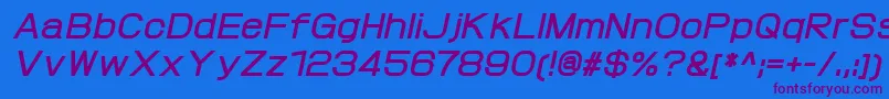 ProtofetBolditalic Font – Purple Fonts on Blue Background