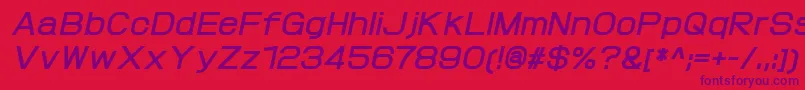 Czcionka ProtofetBolditalic – fioletowe czcionki na czerwonym tle