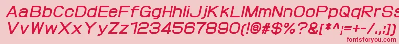 フォントProtofetBolditalic – ピンクの背景に赤い文字