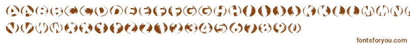 Woodcuttedcapsinversfs-fontti – ruskeat fontit valkoisella taustalla