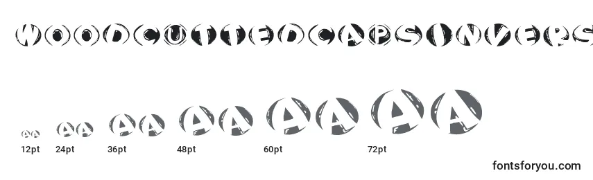 Размеры шрифта Woodcuttedcapsinversfs
