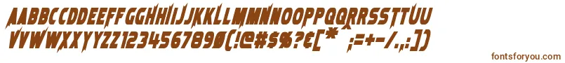 LaserRodBoldItalic Font – Brown Fonts on White Background