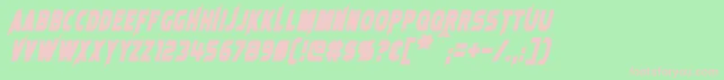 フォントLaserRodBoldItalic – 緑の背景にピンクのフォント
