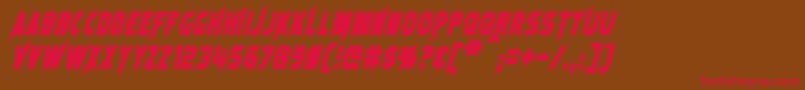 LaserRodBoldItalic Font – Red Fonts on Brown Background