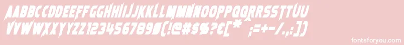 LaserRodBoldItalic Font – White Fonts on Pink Background