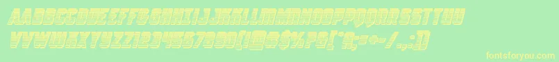 Antilleschromeital Font – Yellow Fonts on Green Background