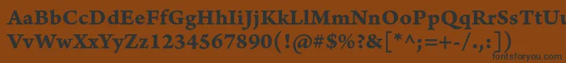 ArnoproBoldcaption Font – Black Fonts on Brown Background
