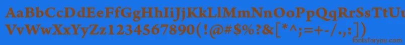 ArnoproBoldcaption Font – Brown Fonts on Blue Background