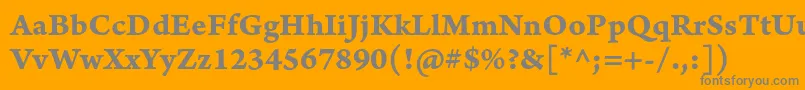 Police ArnoproBoldcaption – polices grises sur fond orange