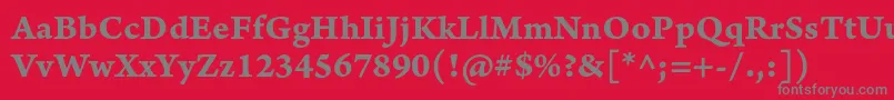 ArnoproBoldcaption Font – Gray Fonts on Red Background