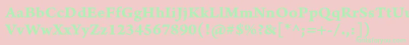 ArnoproBoldcaption Font – Green Fonts on Pink Background