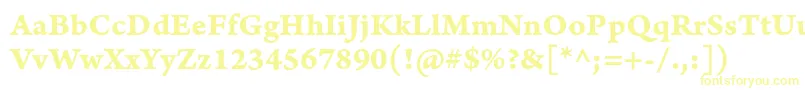 ArnoproBoldcaption Font – Yellow Fonts on White Background