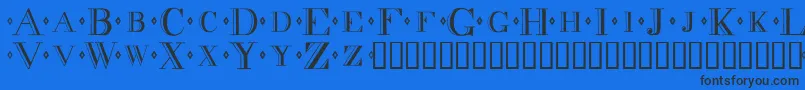 フォントDecadence – 黒い文字の青い背景