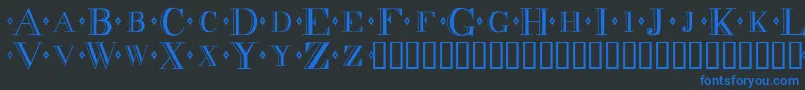 Decadence-fontti – siniset fontit mustalla taustalla