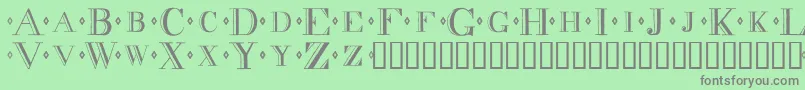 Decadence Font – Gray Fonts on Green Background