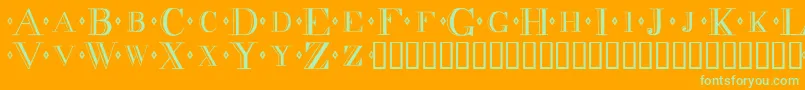 Decadence Font – Green Fonts on Orange Background
