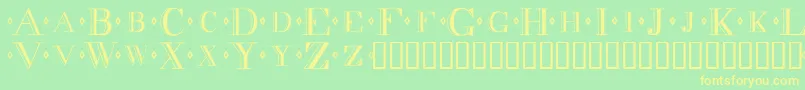 Decadence Font – Yellow Fonts on Green Background
