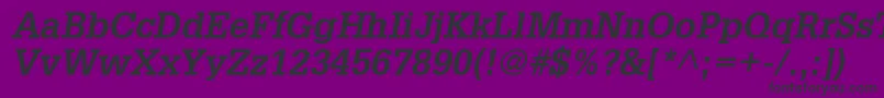 フォントInstallationSsiBoldItalic – 紫の背景に黒い文字