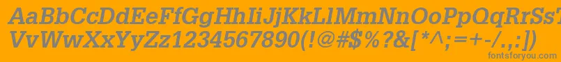 InstallationSsiBoldItalic Font – Gray Fonts on Orange Background