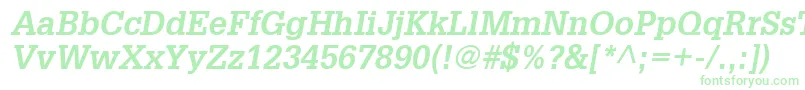 InstallationSsiBoldItalic Font – Green Fonts on White Background