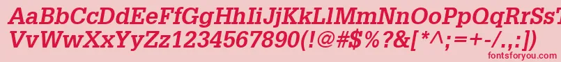 Шрифт InstallationSsiBoldItalic – красные шрифты на розовом фоне